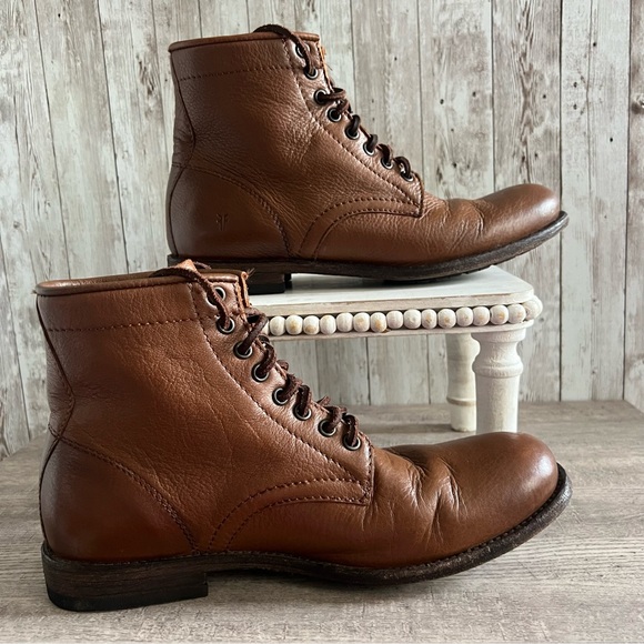 Frye Brown Leather Men's Boots - Picture 4 of 8